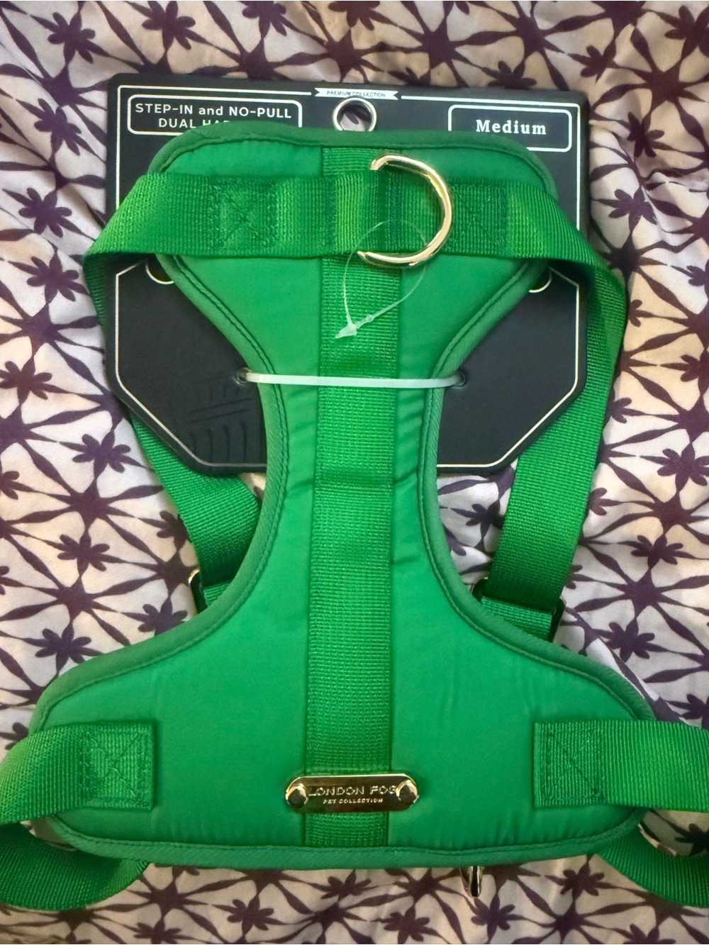 London Fog Green No-Pull Pet Harness - Medium NWT